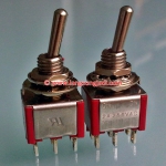DPDT Toggle Switch ON-ON Red